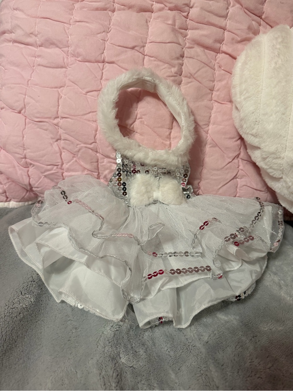 Build a Bear Dress White Sequin